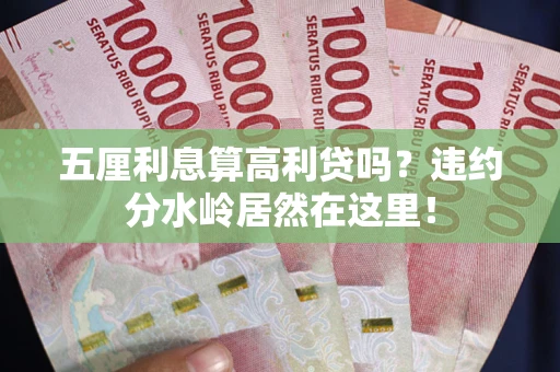 济南五厘利息算高利贷吗？违约分水岭居然在这里！