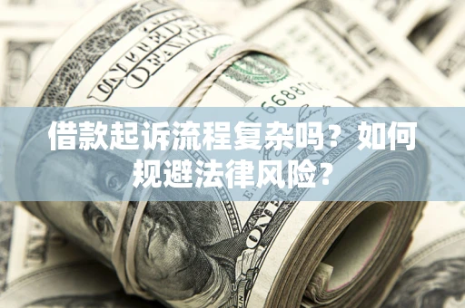 济南借款起诉流程复杂吗？如何规避法律风险？