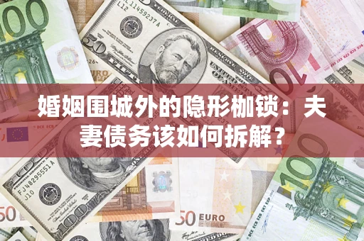 济南婚姻围城外的隐形枷锁：夫妻债务该如何拆解？