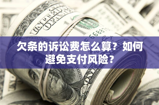 济南欠条的诉讼费怎么算？如何避免支付风险？